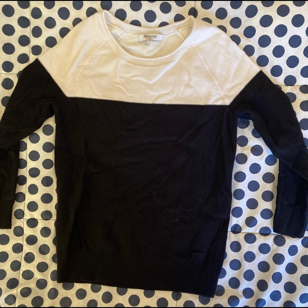 Madewell black and white sweater